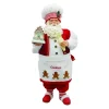 STANDING SANTA 11″ BAKER RED/WHITE W/ GINGERBREAD HOUSE
