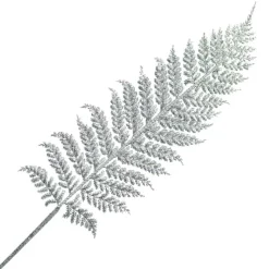STEM FERN FANCY 32″ SILVER GLITTER