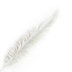 STEM FERN LEAF 22.5″ GLITTER WHITE
