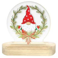 TABLE DECOR ACRYLIC LIGHTED TABLETOP 6″x2.5″x6.5″ GNOME LED STRIP+6/18TIMER
