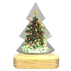 TABLE DECOR PINEWOOD | ACRYLIC LED LIGHTS 6″ X 2.5″ X 8″ – CHRISTMAS TREE