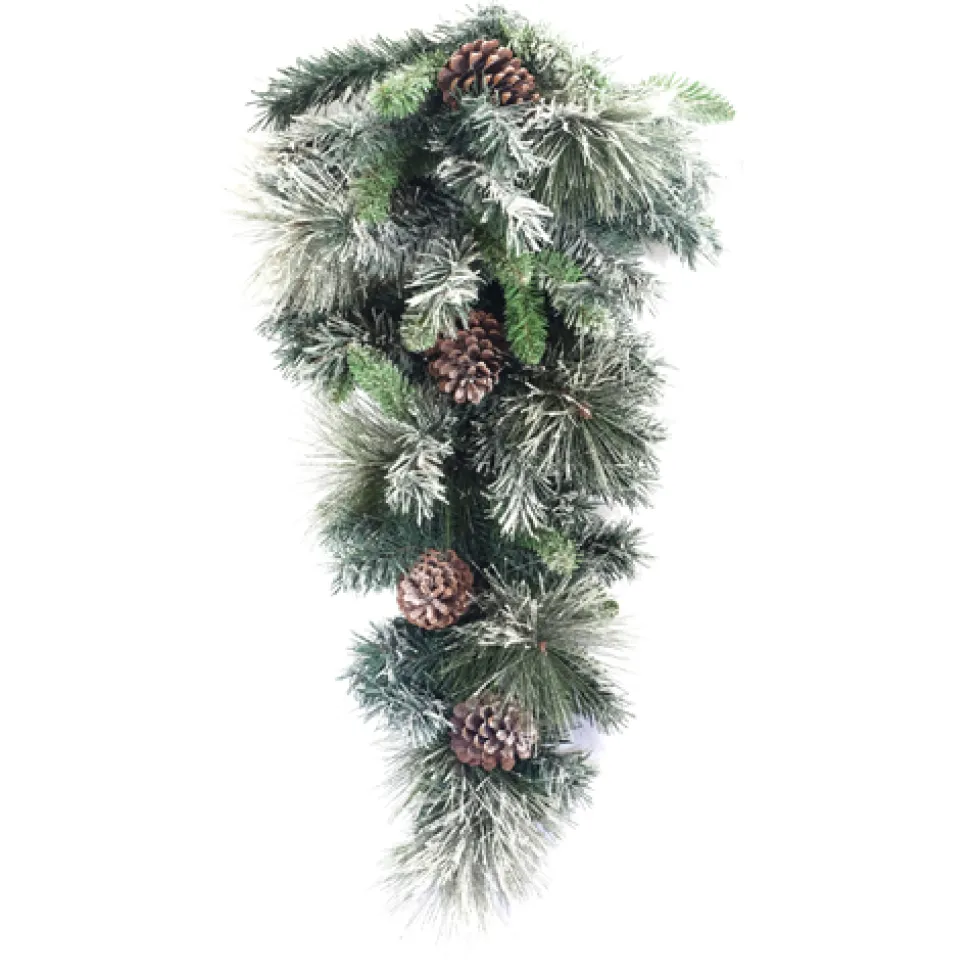 TEARDROP FROSTED GROUSE PINE 36″ 61 TIPS W/ PINE CONES