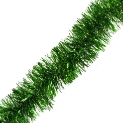 TINSEL GARLAND 2.5″ X 3PLY X 9′ GREEN