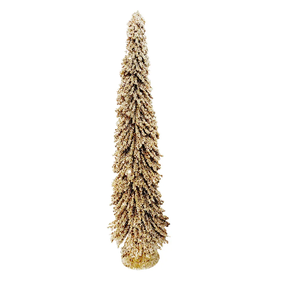 TREE ALPINE 26″ W/ GOLD BEAD GLITTER