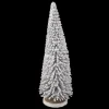 TREE BOTTLE BRUSH FLOCKED SLV 20″ W/SILVER BERRIES