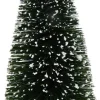 TREE BOTTLE BRUSH NAT. 7″ VILLAGE W/ SNOW & BASE