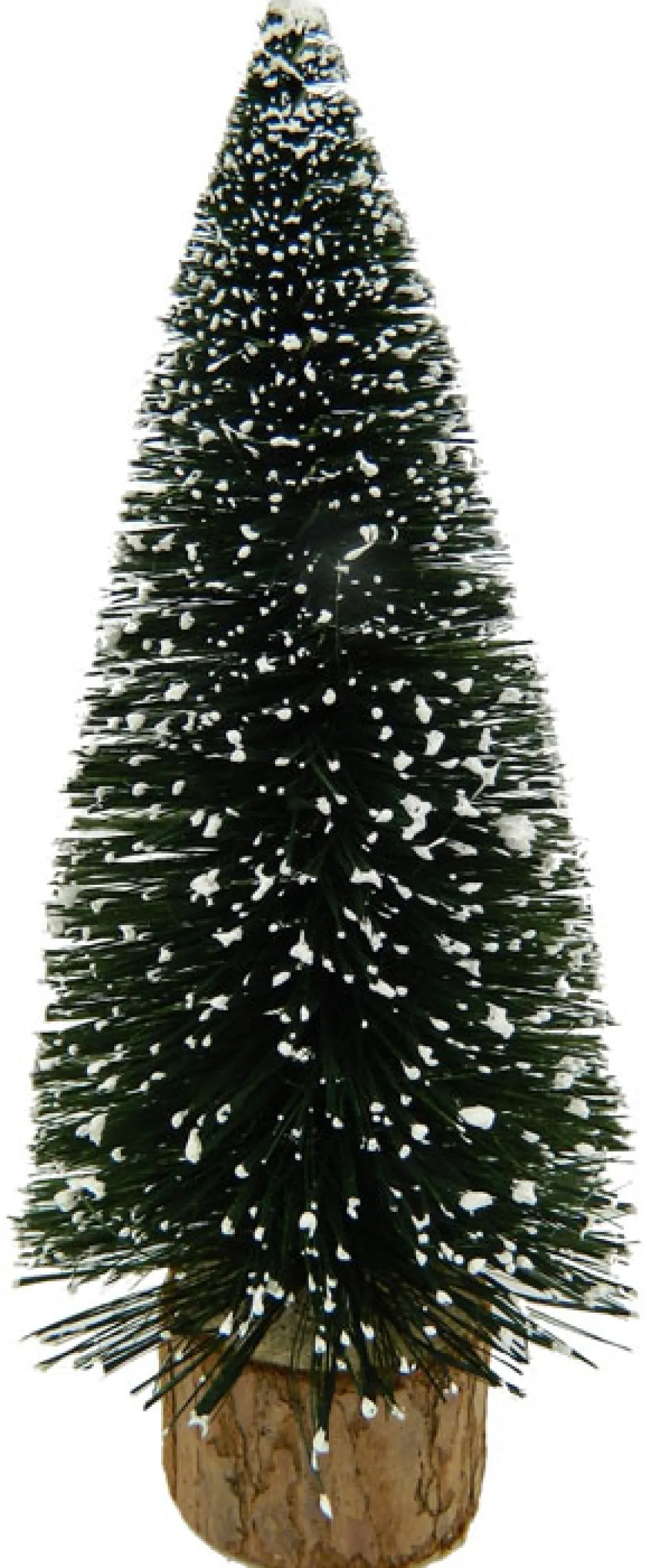 TREE BOTTLE BRUSH NAT. 7″ VILLAGE W/ SNOW & BASE