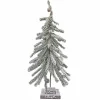 TREE FLOCKED PVC ALPINE 25″ W/ PINE CONES & BASE