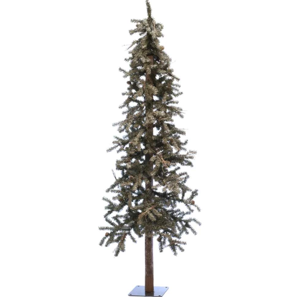 TREE FROSTED ALPINE 6′ 878T W/PINE CONES