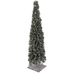 TREE MINI LEAVES FROSTED 12″ W/ METAL BASE