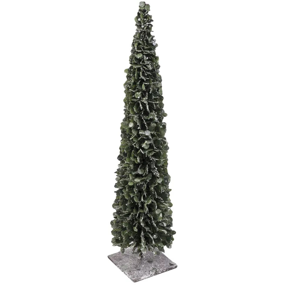 TREE MINI LEAVES FROSTED 16″ W/ METAL BASE