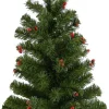 TREE NAT. PINE 24″ /67T CDN PINE W/RED BERRY W/ BURLAP BASE 2
