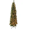 TREE PENCIL PINE 5′ 330 TIPS 180 LED WARM WHITE LIGHTS GREEN PVC