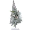 TREE RATTAN 29.5″ FROSTED W/ MIXED PINE, PINE CONES & BERRIES