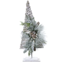 TREE RATTAN 29.5″ FROSTED W/ MIXED PINE, PINE CONES & BERRIES