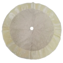 TREE SKIRT 48″ BROWN/IVORY