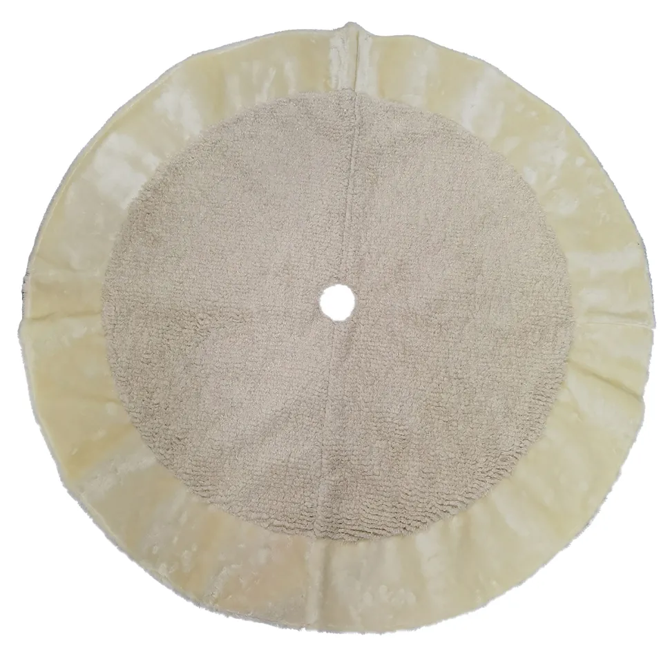 TREE SKIRT 48″ BROWN/IVORY