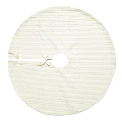 TREE SKIRT 46″ IVORY FABRIC