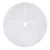 TREE SKIRT 20″ MINI WHITE IRIDESCENT CURLY FAUX FUR