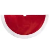 TREE SKIRT 48″ RED VELVET W/FLEECE BORDER