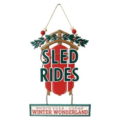 WALL DECOR METAL 10″x14″ – “SLED RIDES”