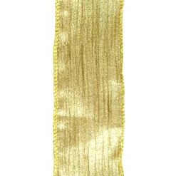 WIRED RIBBON 2.5″X10 YDS GOLD/ BRONZE WRINKLE LOOK