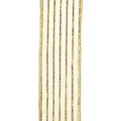 WIRED RIBBON 2.5″X10 YDS GOLD SHEER W/ GOLD GLITTER