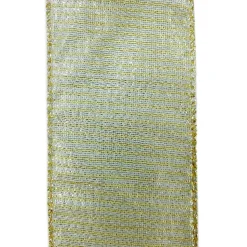 WIRED RIBBON 2.5″X10 YDS GOLD/SILVER SHIMMER