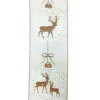 WIRED RIBBON 2.5″X10 YDS IVORY W/GOLD REINDEER IN BALLS
