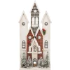WOODEN HOUSE SCENE 21.5″ MULTI COLOR W/ TREES