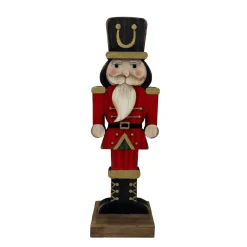 WOODEN NUTCRACKER STANDING 7″ RED COAT