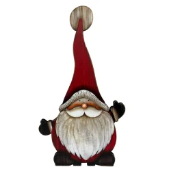 WOODEN SANTA 18″ RED HAT EASEL BACK 18″