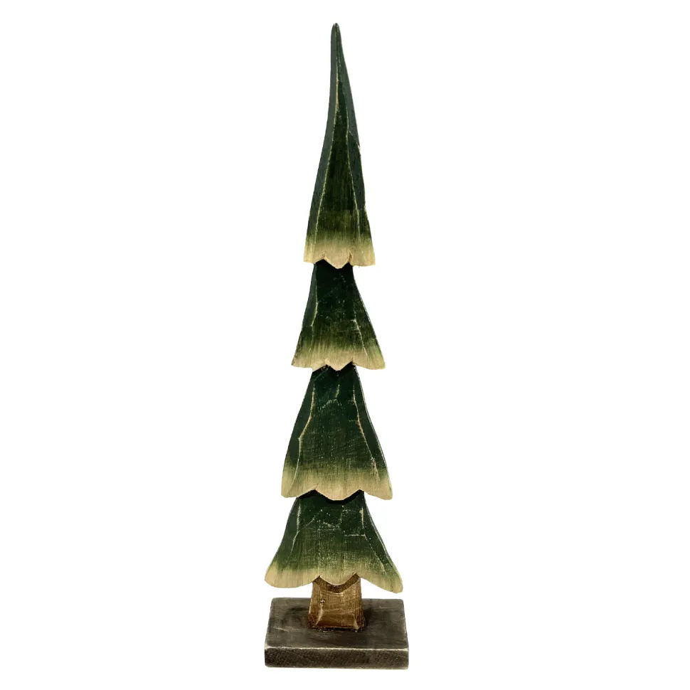 WOODEN TREE GREEN 15.5″