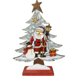 WOODEN TREE W/SANTA 11″X15″