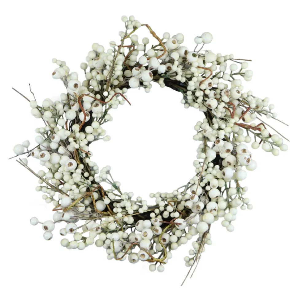 WREATH BERRY 24″ CREAM /WHITE BERRY