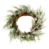 WREATH CEDAR 20″ FROSTED/ ICED W/ PINE CONE