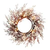 WREATH FROSTED ICED 24″ W/ 24 LED LIGHTS BROWN / CLEAR