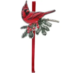 WREATH HANGER 15″ METAL CARDINAL RED/MULTI