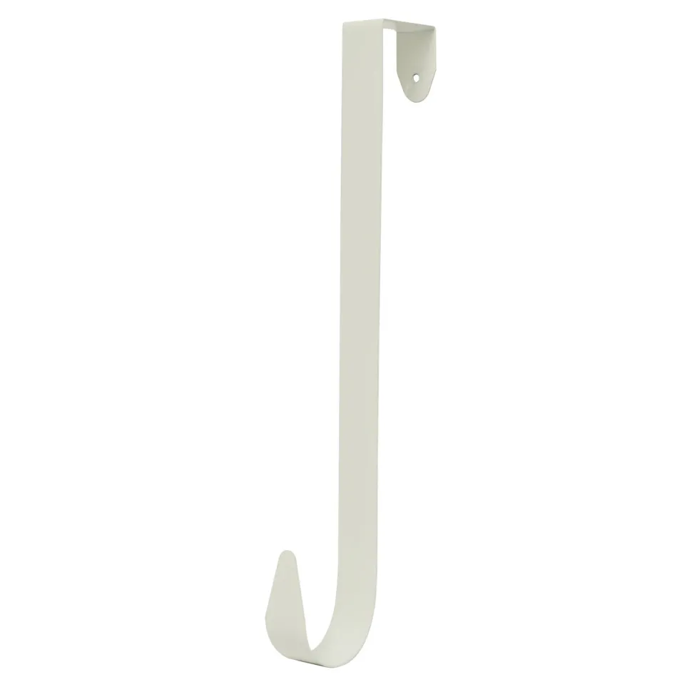 WREATH HANGER 12″ SHINY WHITE
