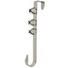 WREATH HANGER 12″ W/ 3 BELLS SHINY SILVER