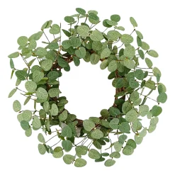 WREATH MIXED LEAVES 22″ W/ EUCALYPTUS