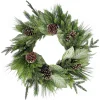 WREATH PINE 26″ MIXED PINE W/ CEDAR, MAGNOLIA LEAVES & PINE CONES
