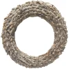 WREATH RATTAN FROSTED 16.5″ NATURAL/ BIRCH LOOK