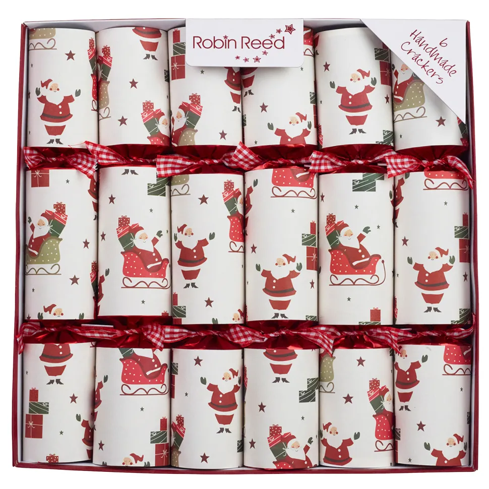 XMAS CRACKER DLX 6PC X 12″ SANTA & SLEIGH WITH PICCADILLY GIFT INSIDE
